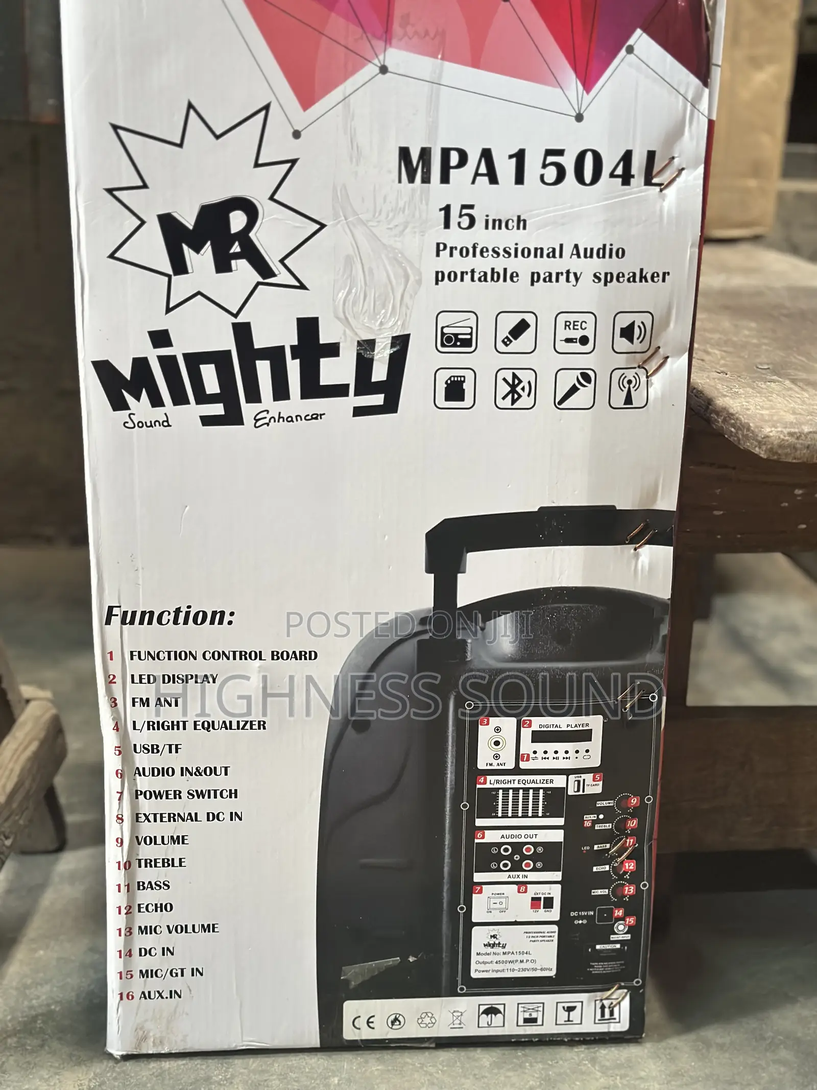 Mighty 15inches Pa System 4500watts