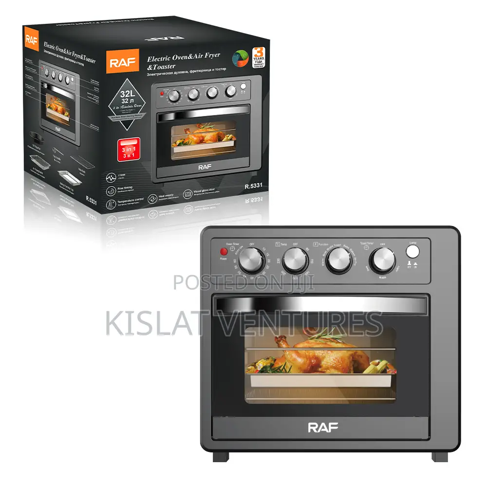 Raf 3 in 1 Electric Oven, Air Fryer Toaster
