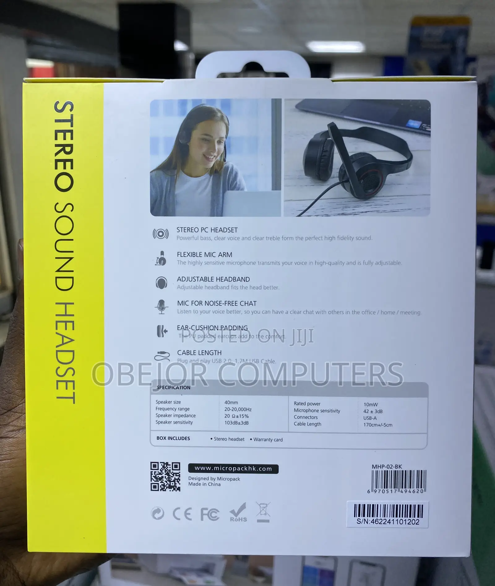Micropack Wired Headset Stereo Sound MHP-02