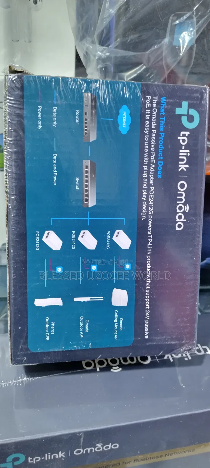 Tplink Poe2412g Omada Gigabit Passive Poe Adapter 24v0.5a
