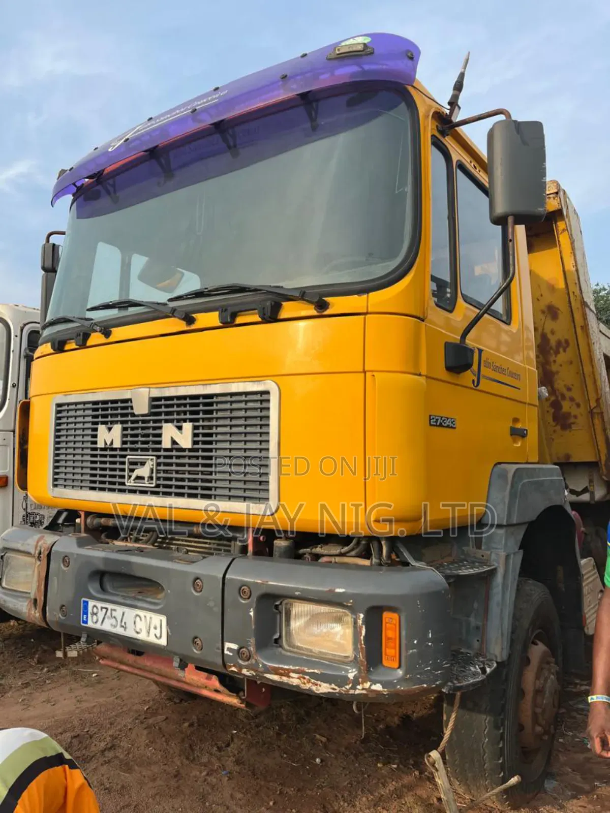 Man Diesel Tipper Truck 27.343 With Auxiliary 10 Tyres - Foreign Use