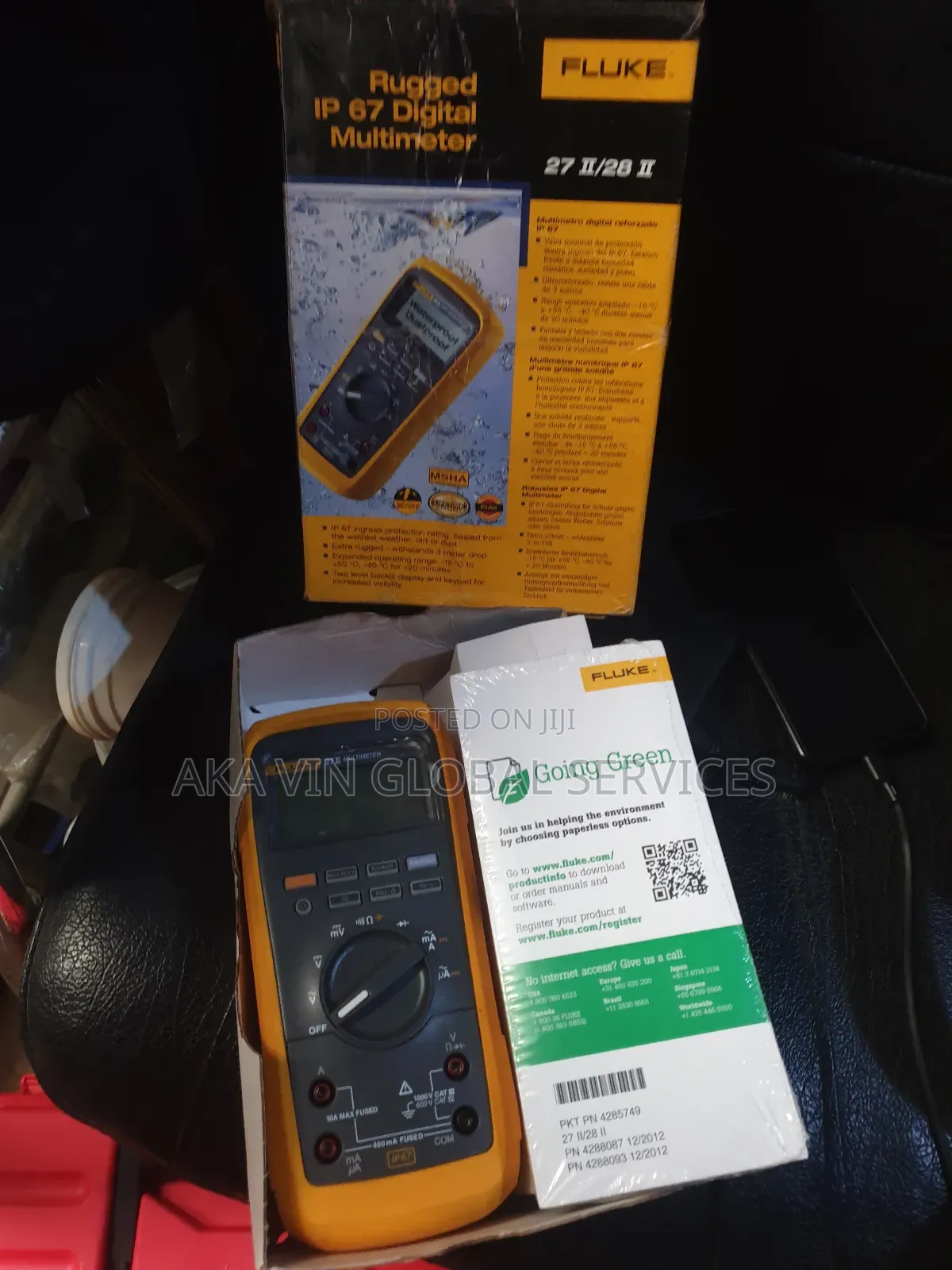 Fluke Fluke-27 Ii Digital Multimeter,Ip 67,Msha Approved