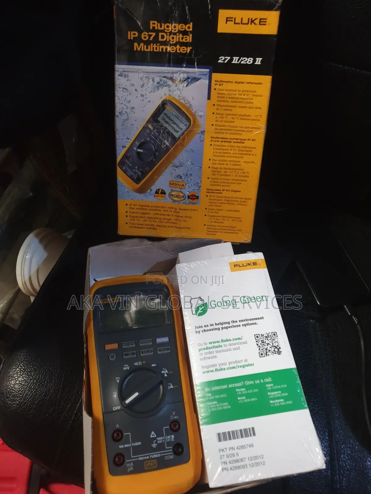 Fluke Fluke-27 Ii Digital Multimeter,Ip 67,Msha Approved