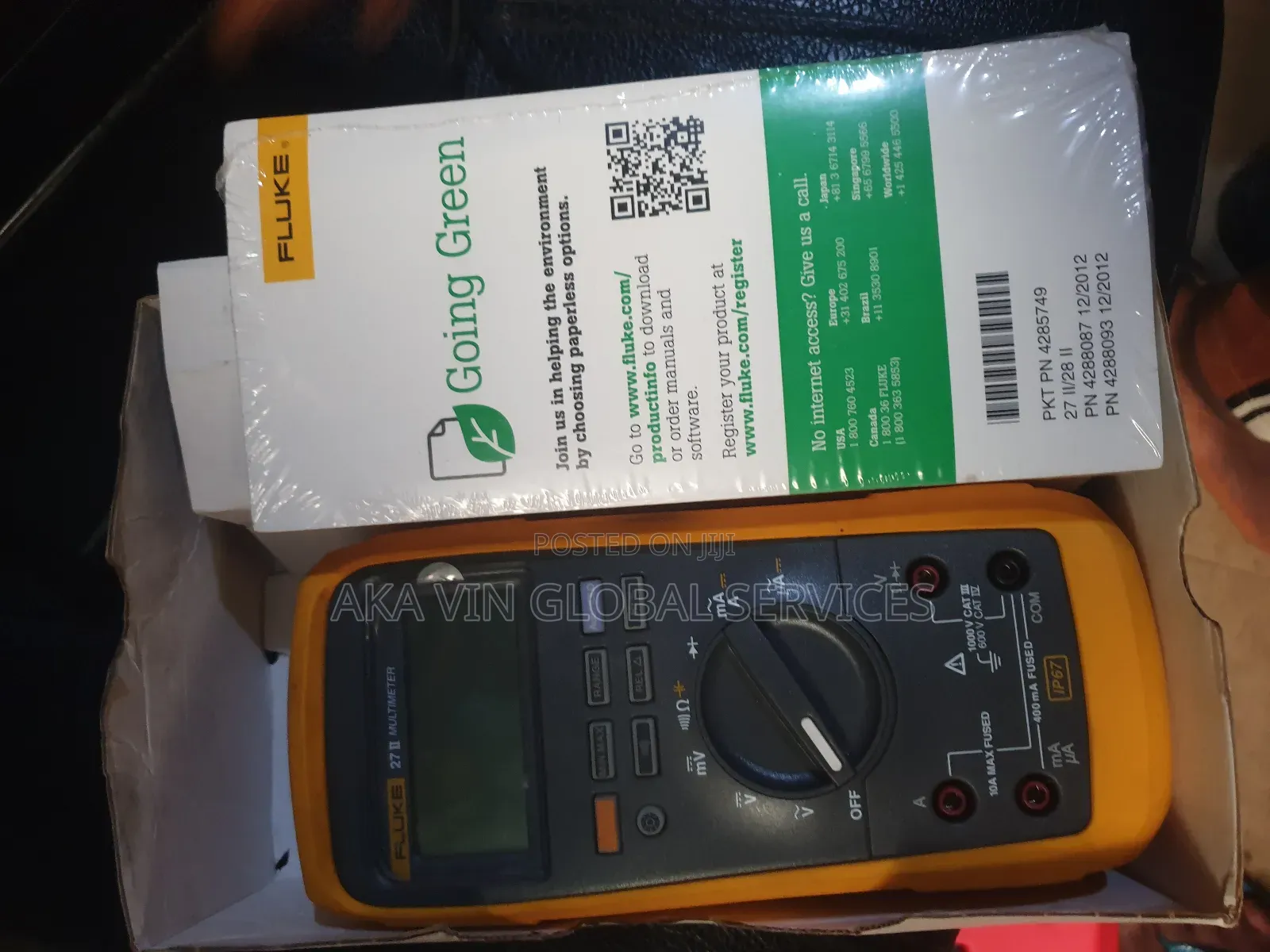 Fluke Fluke-27 Ii Digital Multimeter,Ip 67,Msha Approved
