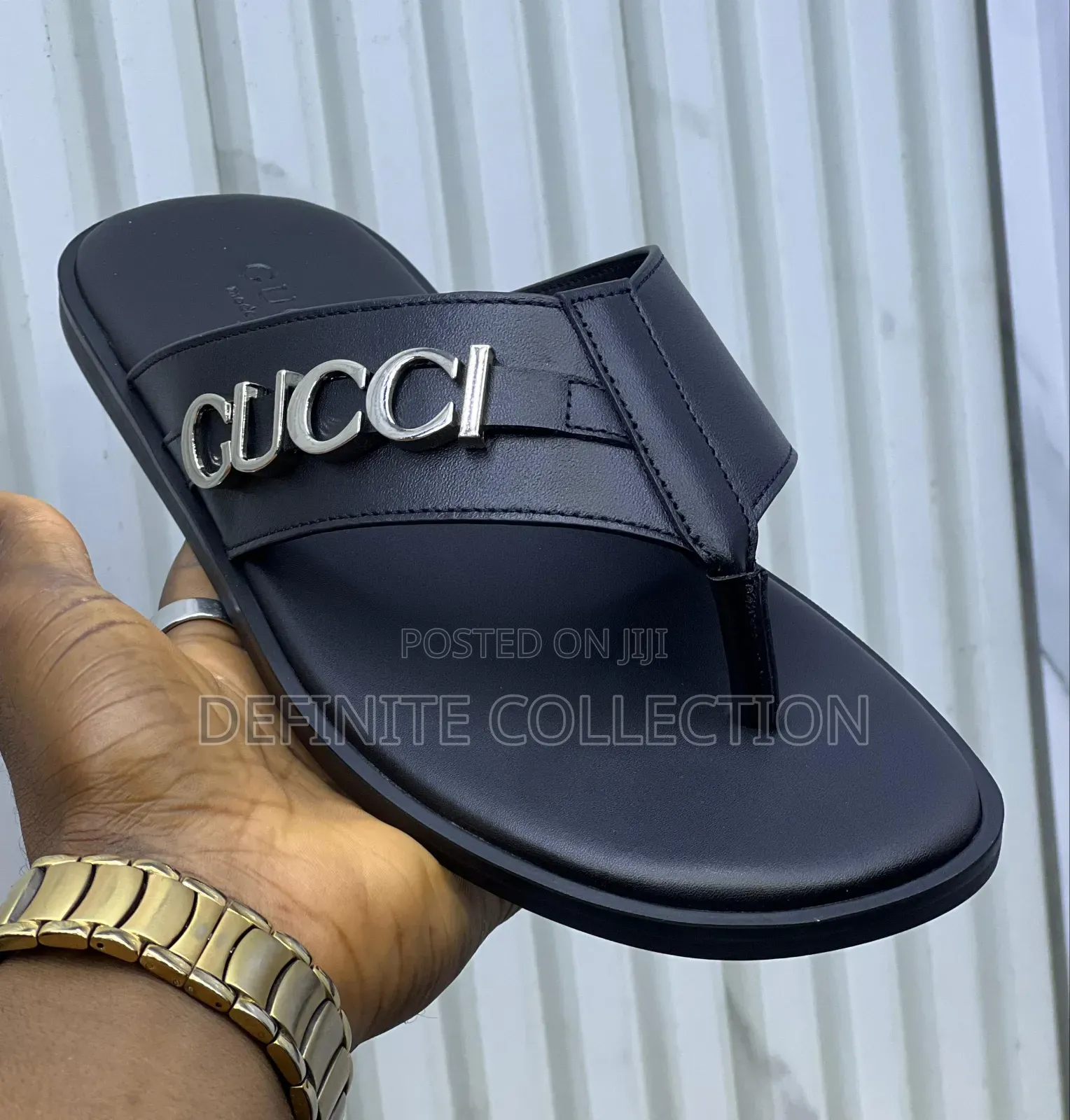 Gucci High Quality Leather Slippers