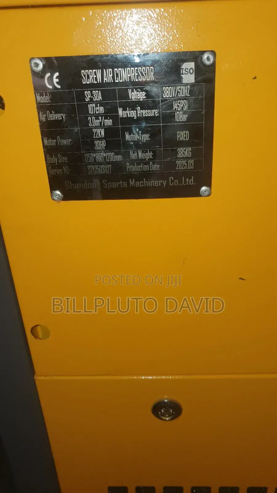 22kw Screw Air Compressor Quality Type