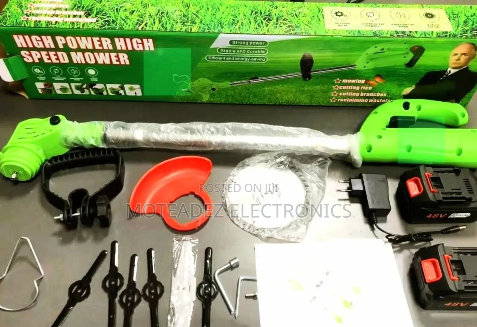Rechargeable Mower/Grass Cutter Machine With Two Batteries