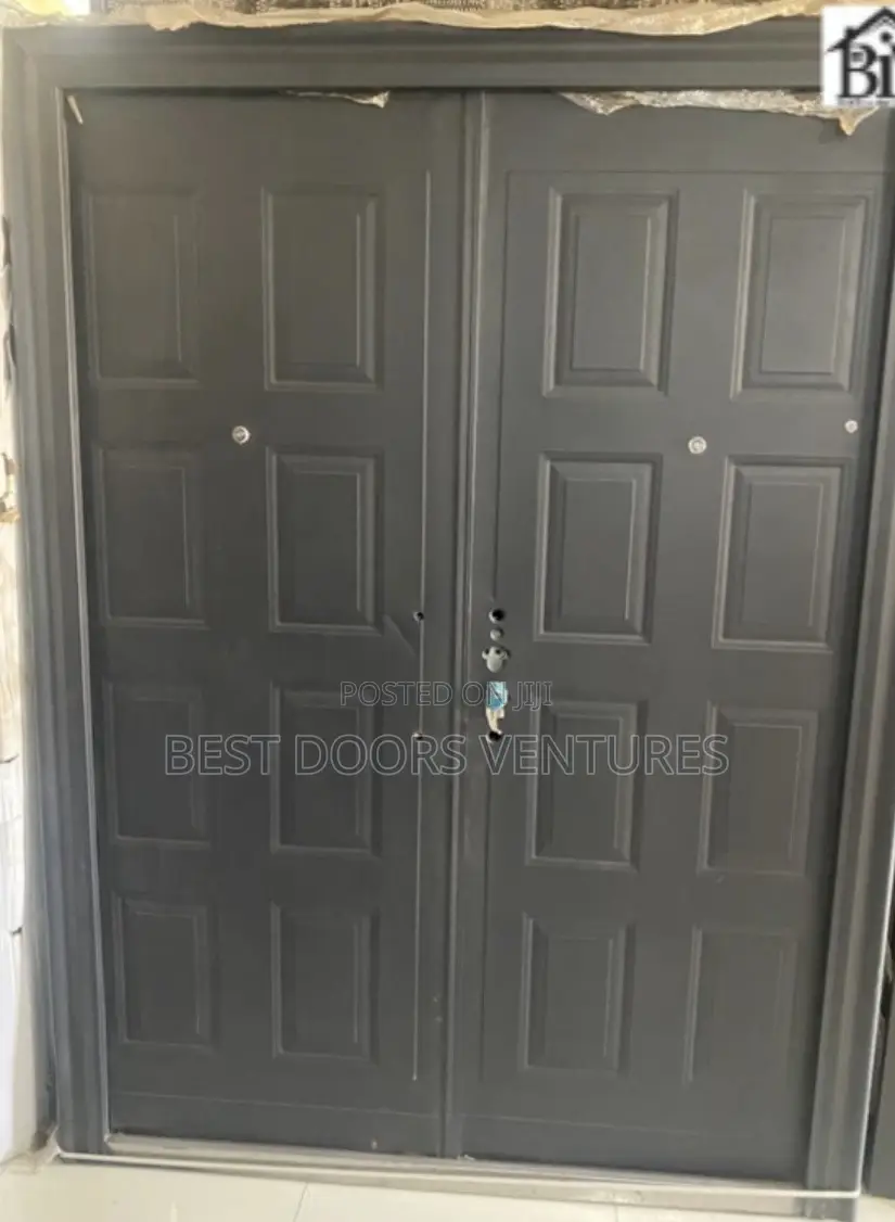 5ft by 7ft Security Steel Door Black Color