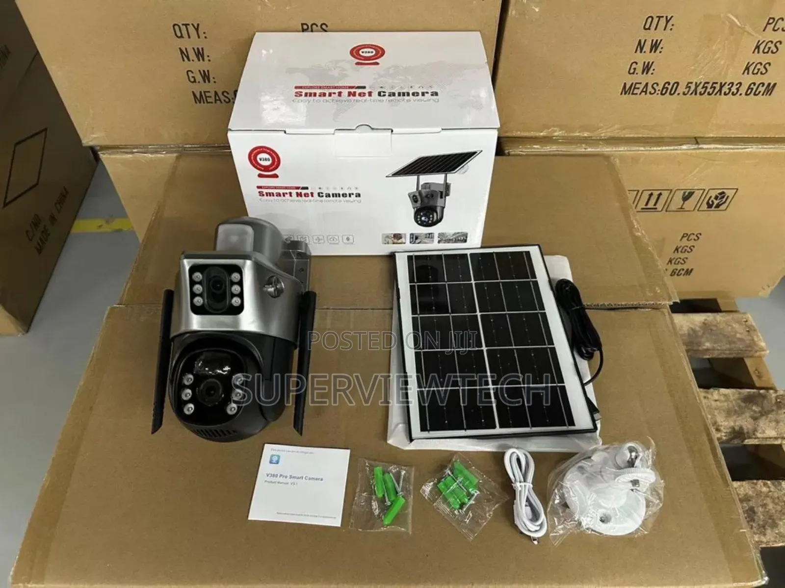 Dual Lens Smart Alarm Solar Cctv Camera