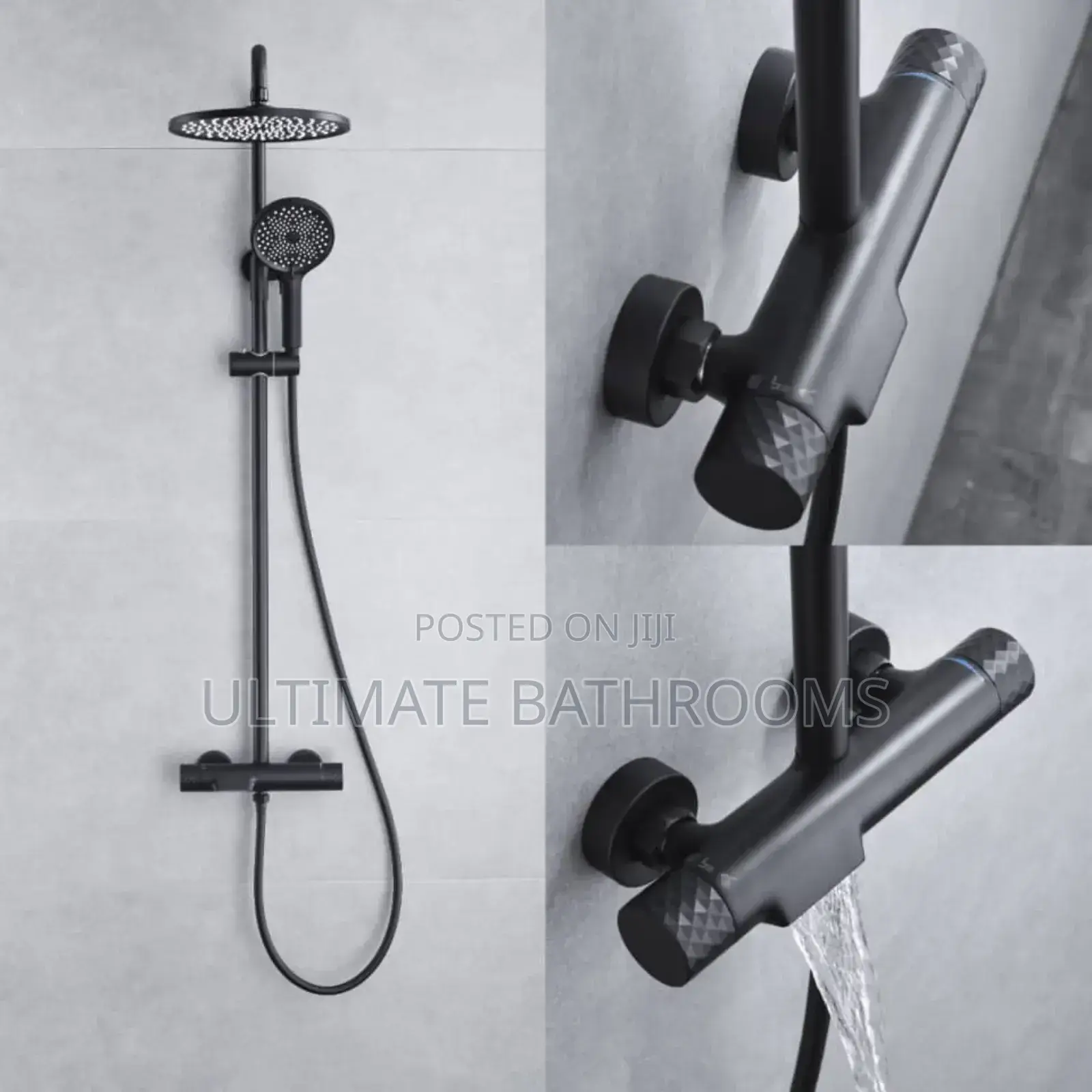 High Quality Black Luxury Bathroom Standing Shower Mixer