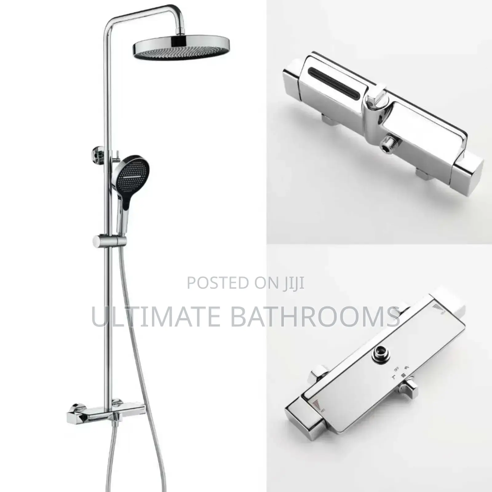 Double Knob Chrome Bathroom Shower