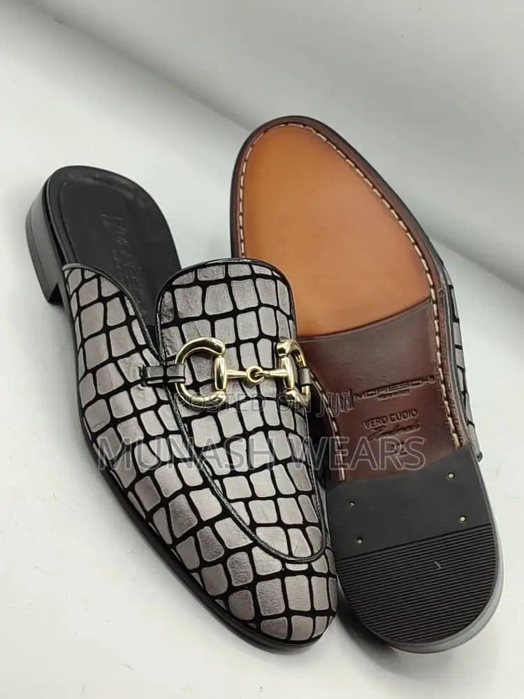 Original Italian Skin Leather Half Shoe for Men 40-46