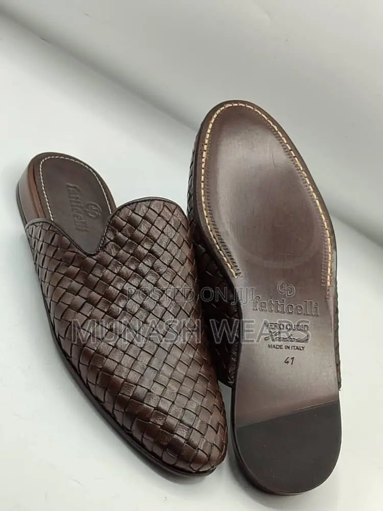 Original Italian Skin Leather Half Shoe for Men 40-46