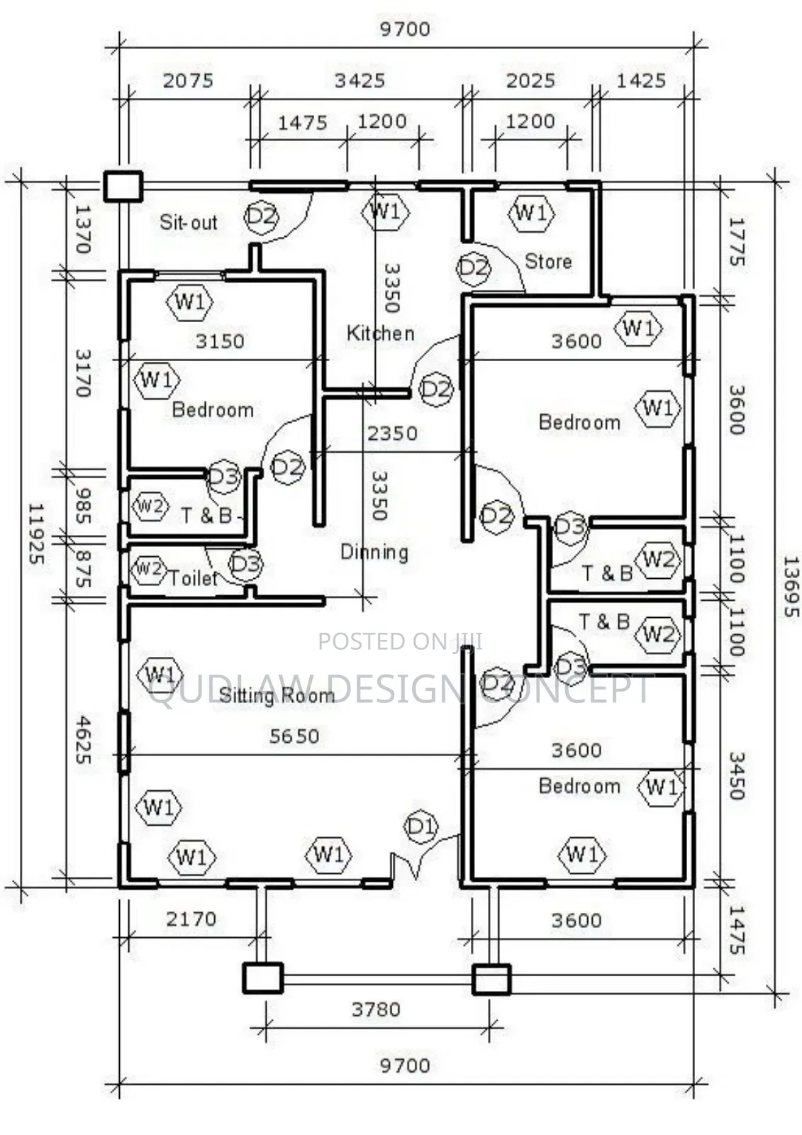 Architectural Schematic Drawing