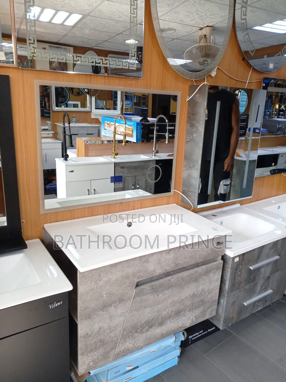 Unique Wall Hung Cabinet With Mirror