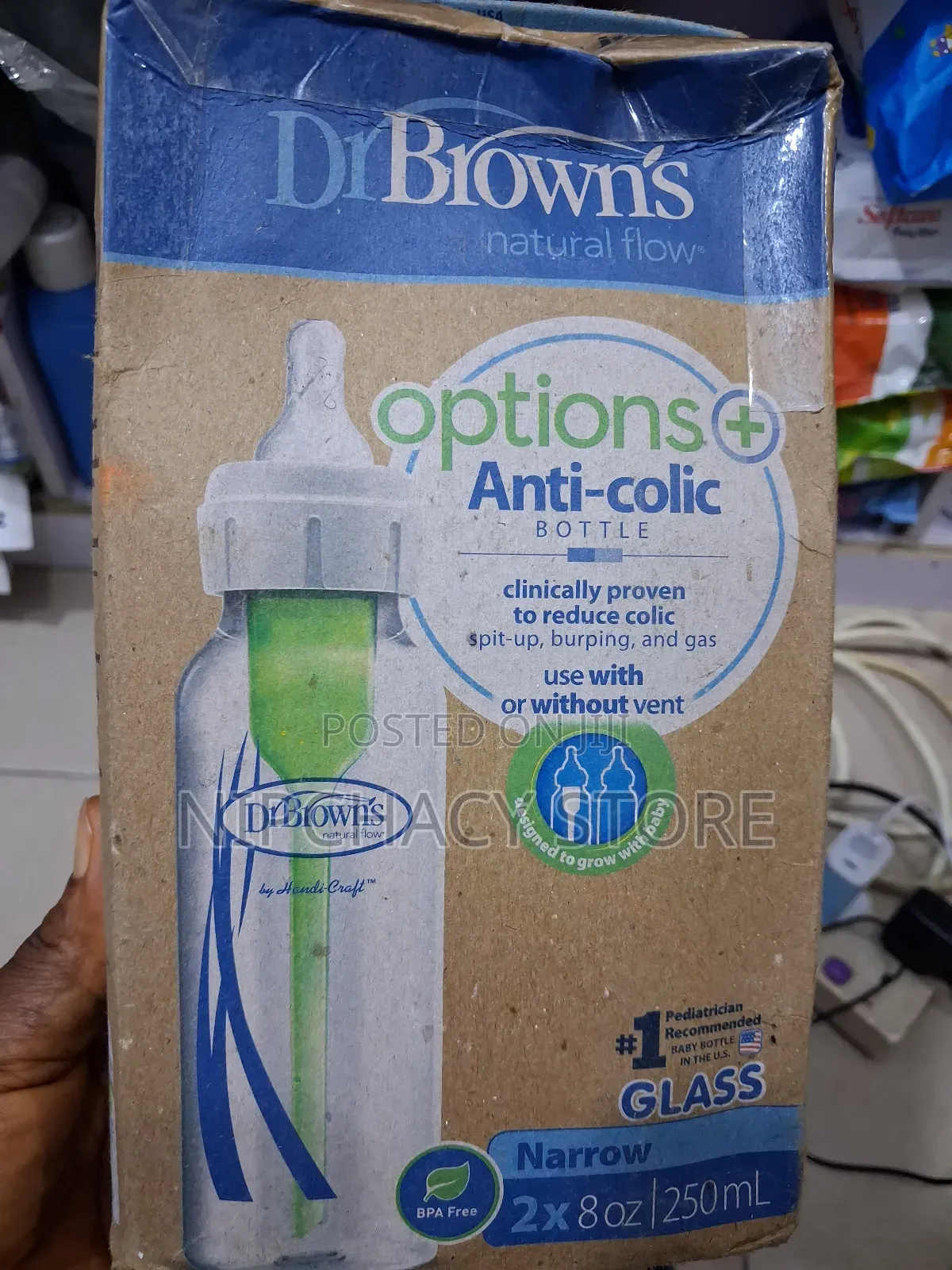 Dr Brown Anti-Colic Feeding Glass Bottle