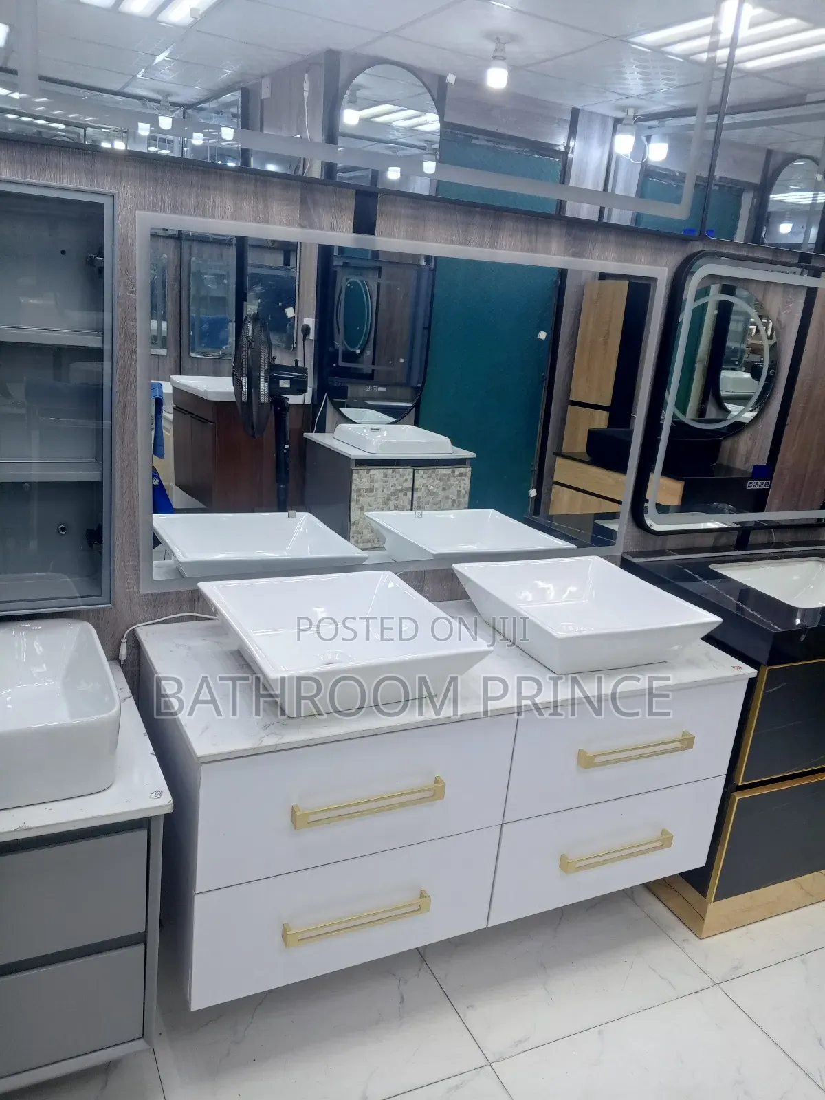 Premium White Cabinet With Led Mirror