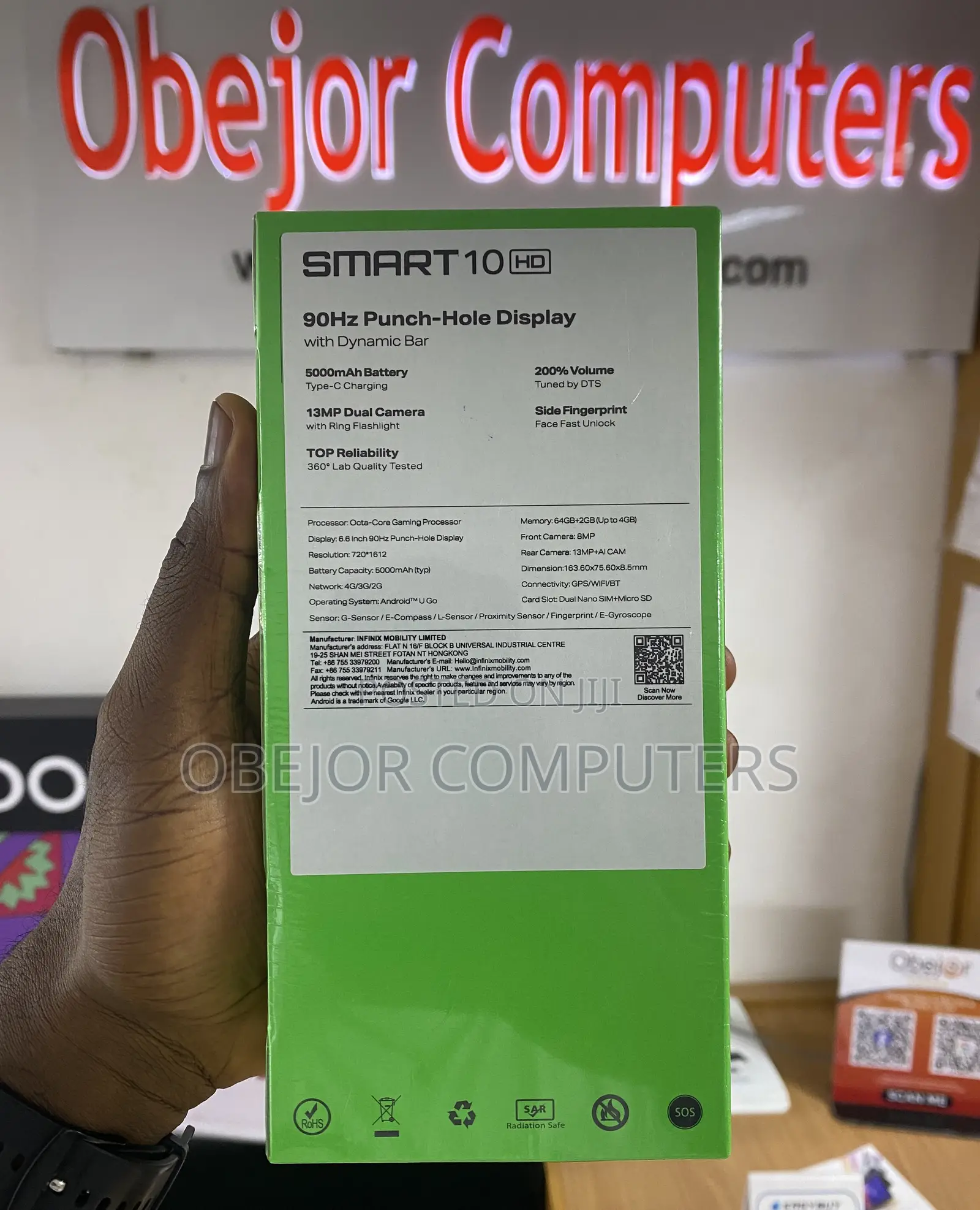 New Infinix Smart 10 64 GB Black