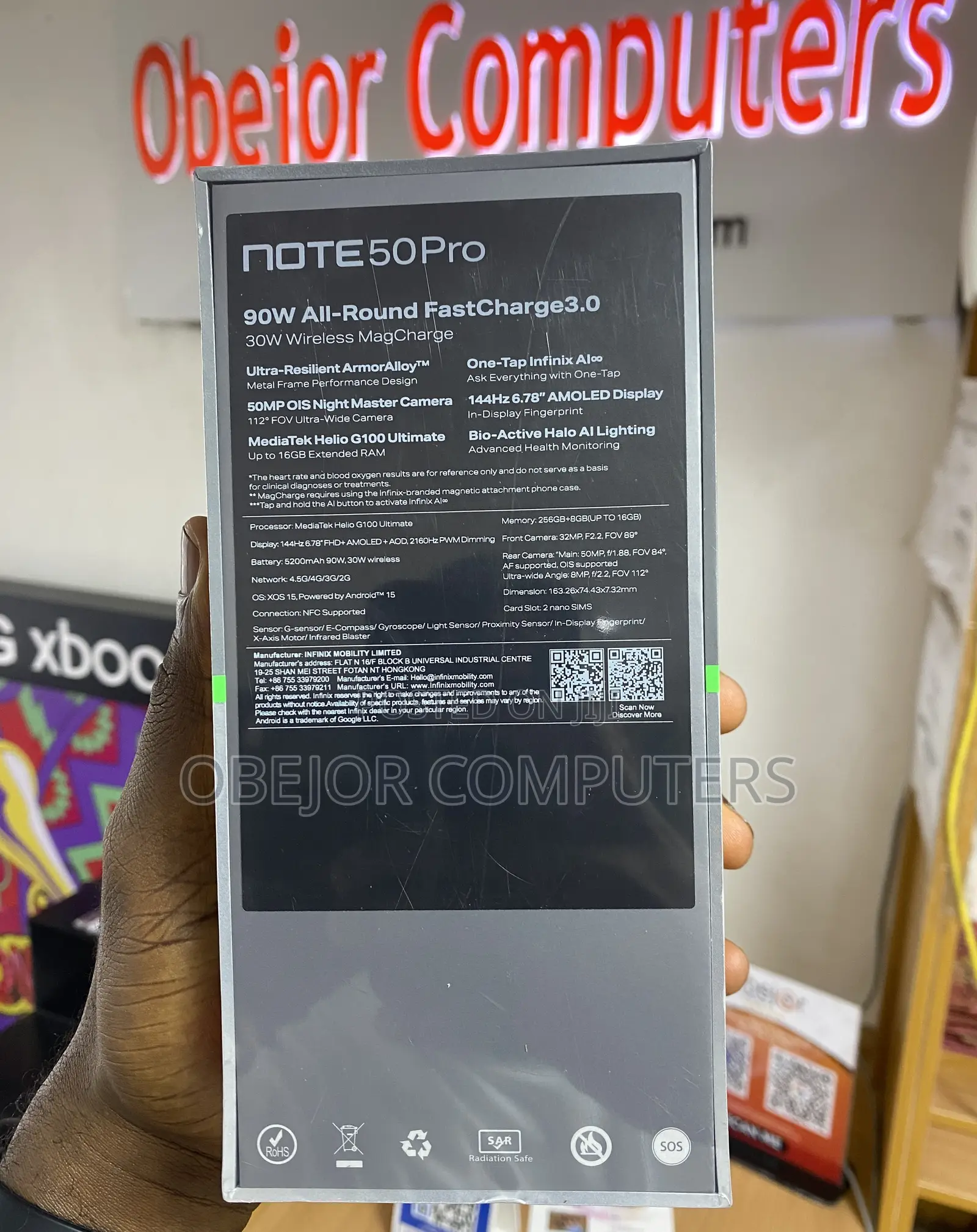 New Infinix Note 50 Pro 4G 256 GB Black