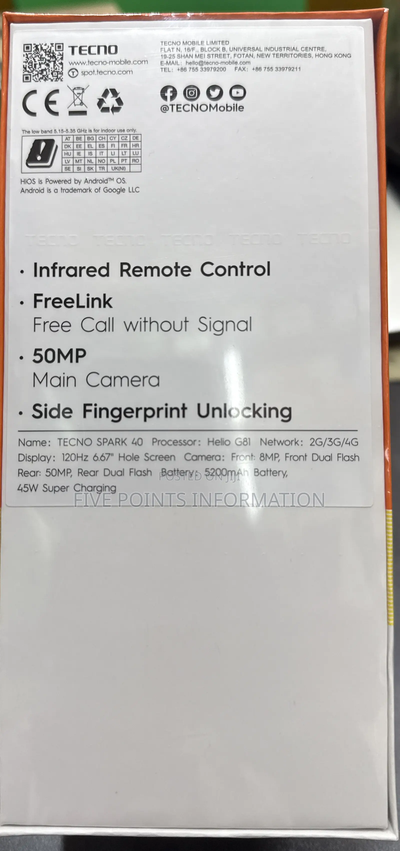 New Tecno Spark 40 128 GB Black