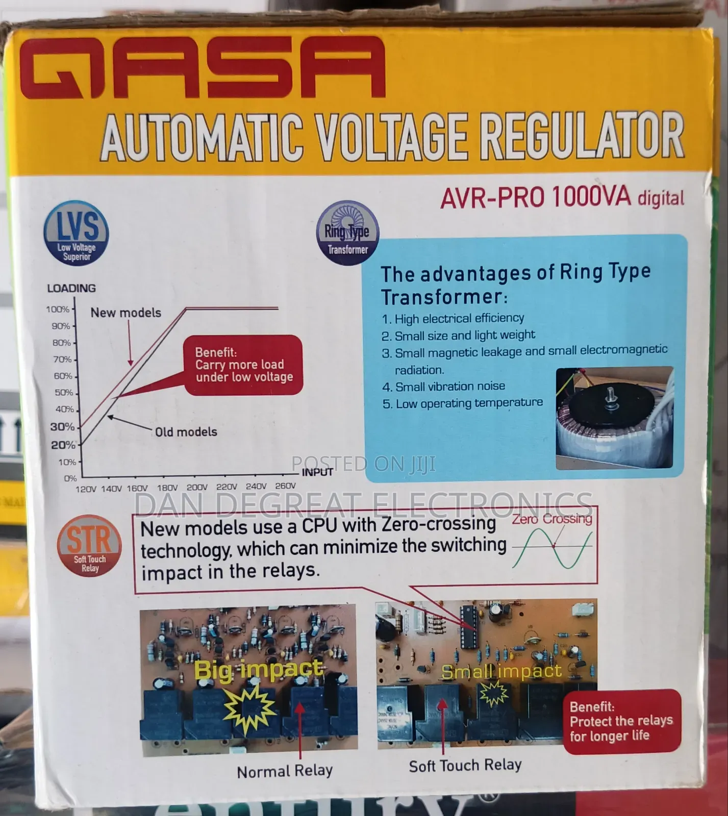 Qasa 1000 Watts Digital Stabilizer (Avr Pro 1000va Digital)