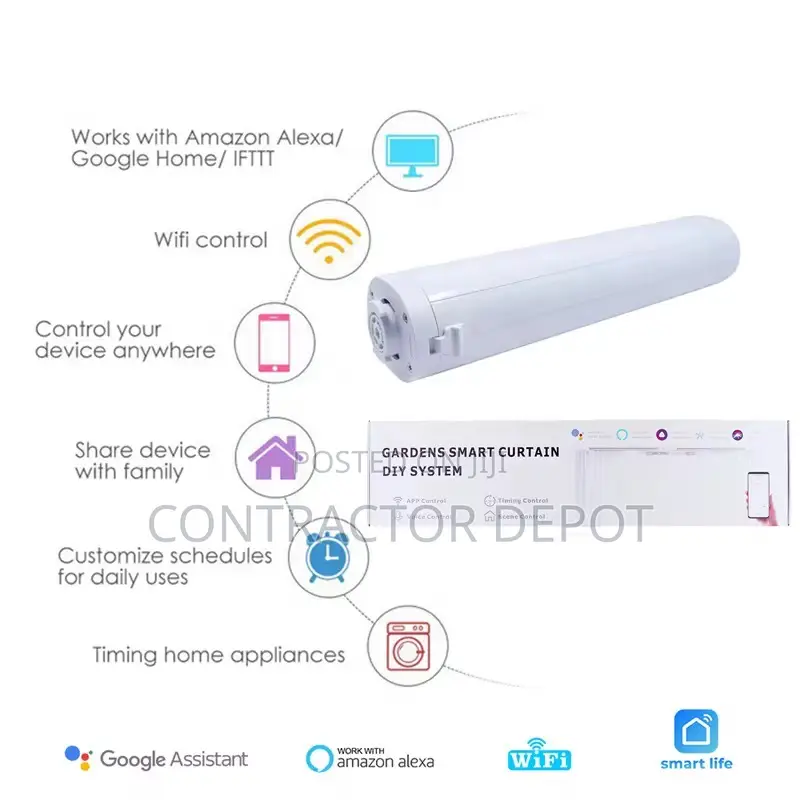Smart Curtains System Track Motor Wifi Tuya 2.2meters