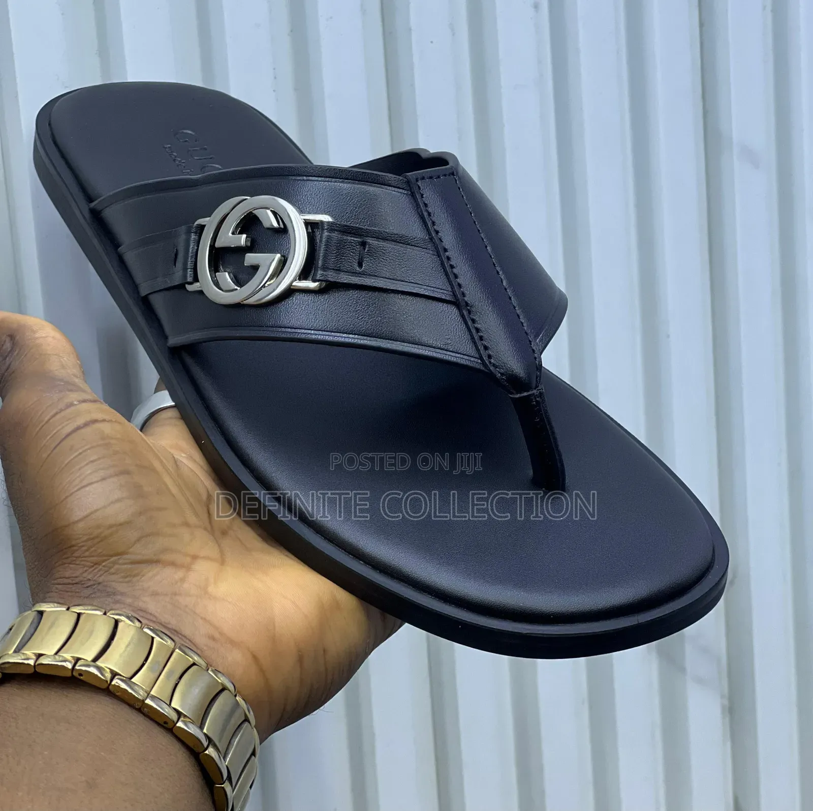 Gucci High Quality Leather Slippers