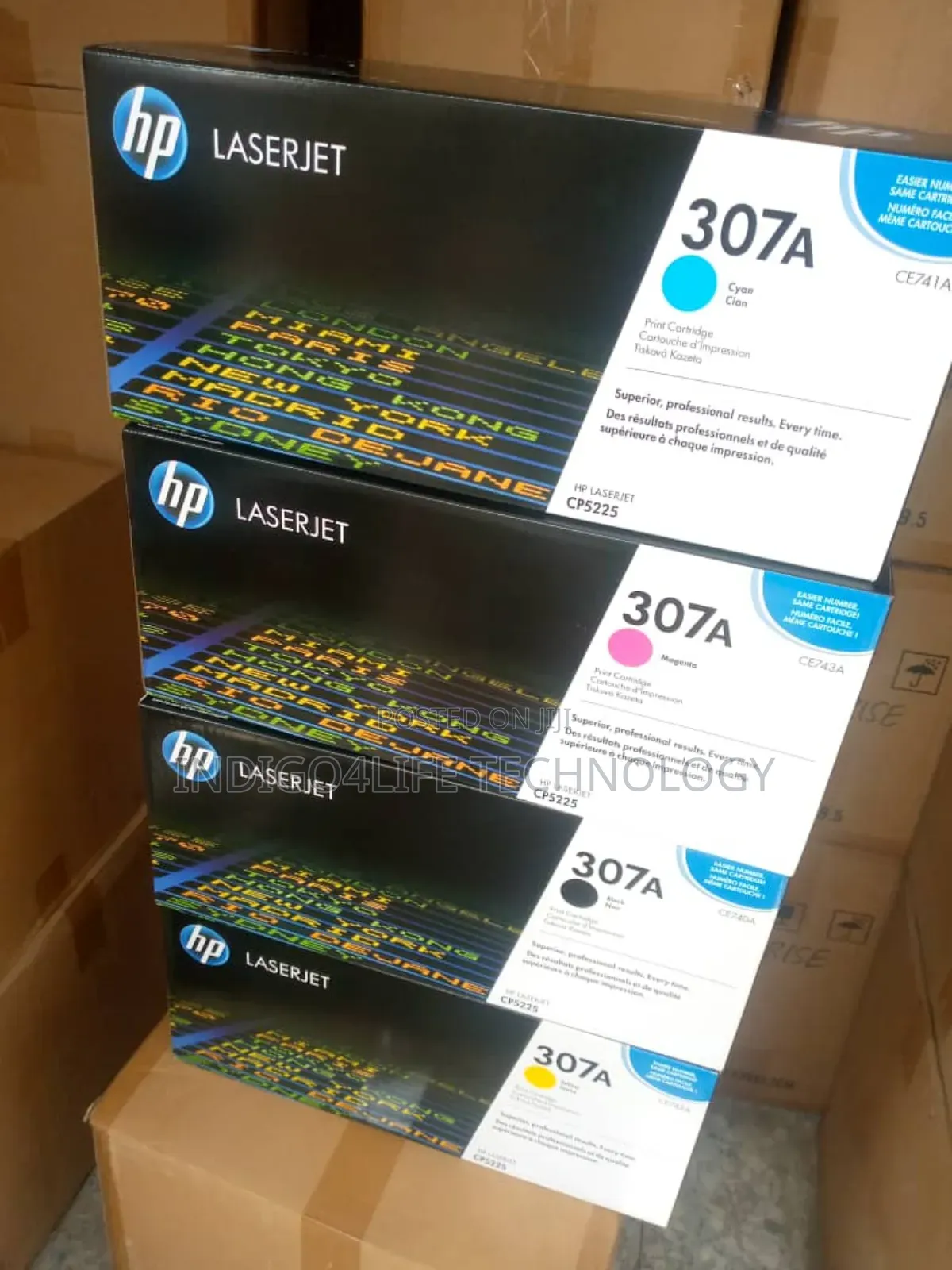 Geniue Hp 307a Toner Black Magenta Cyan Yellow