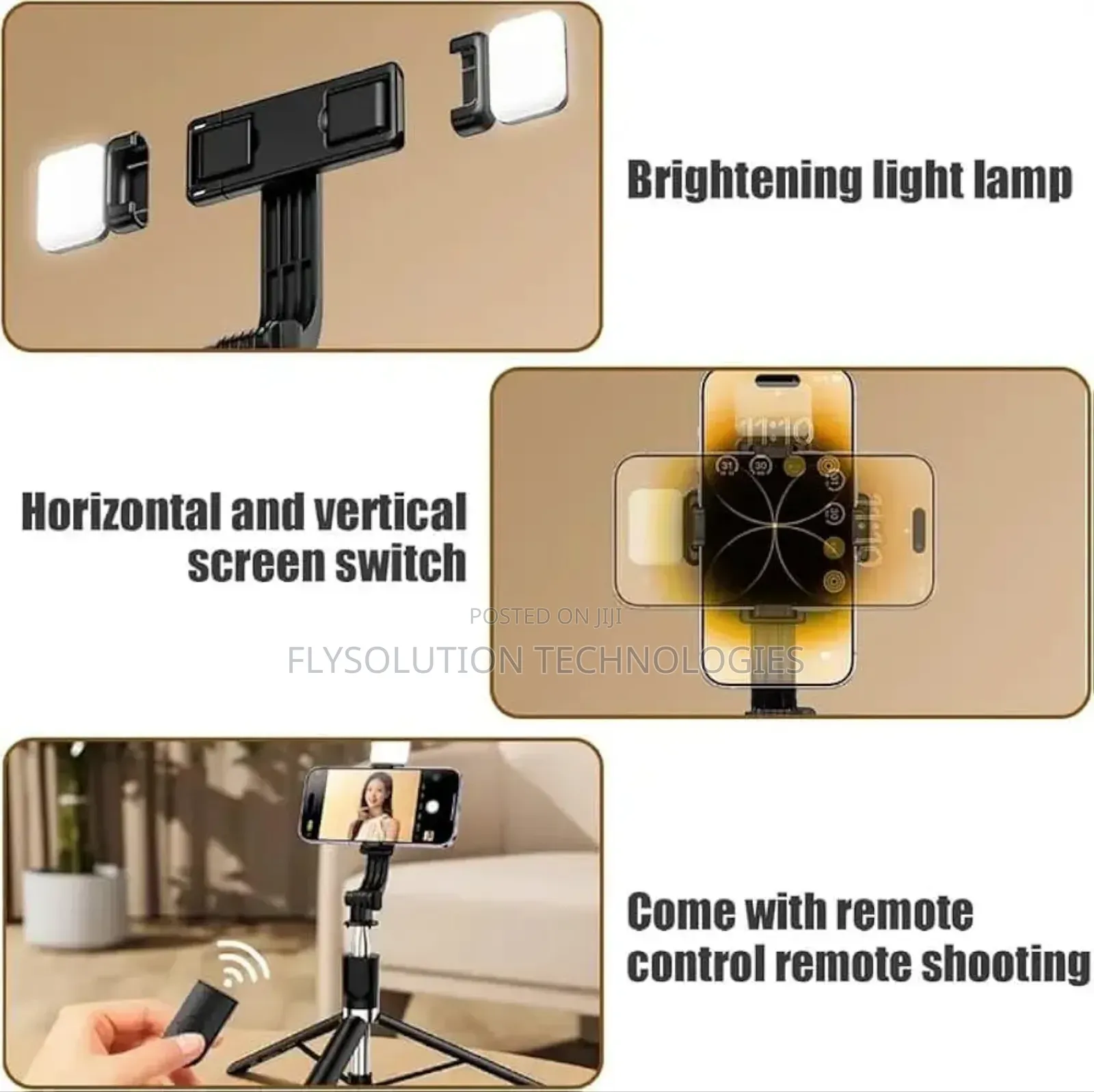 6ft Fill Light Tripod Selfie Stick 3in1 Smartphones - R1s-L