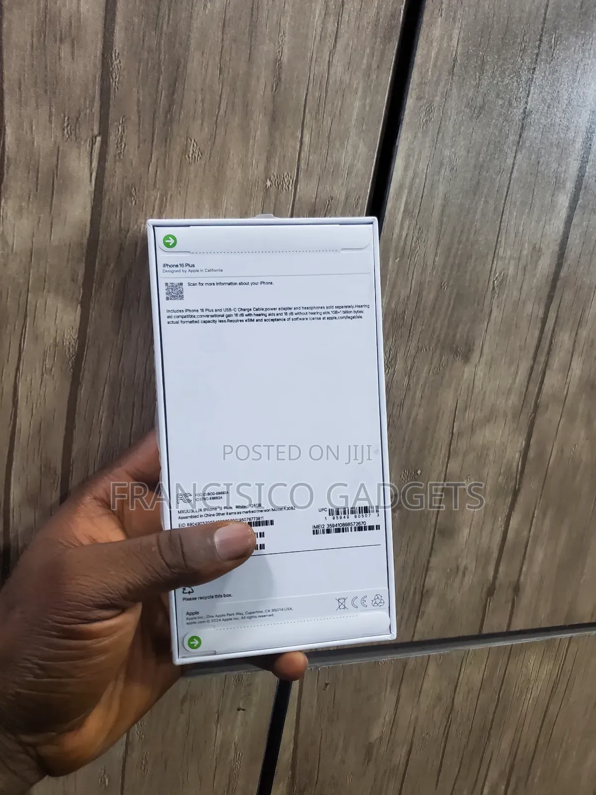 New Apple iPhone 16 Plus 256 GB White