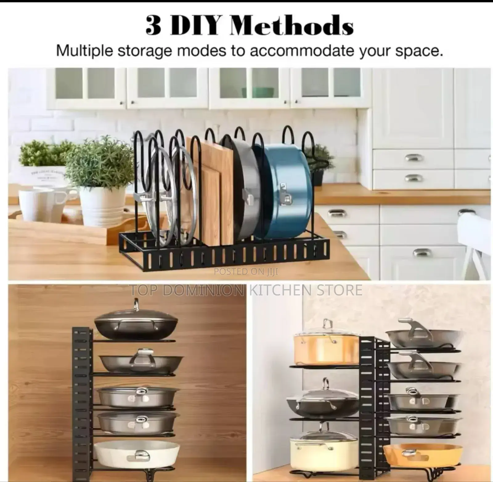 8 Tier Pot Rack Organizer