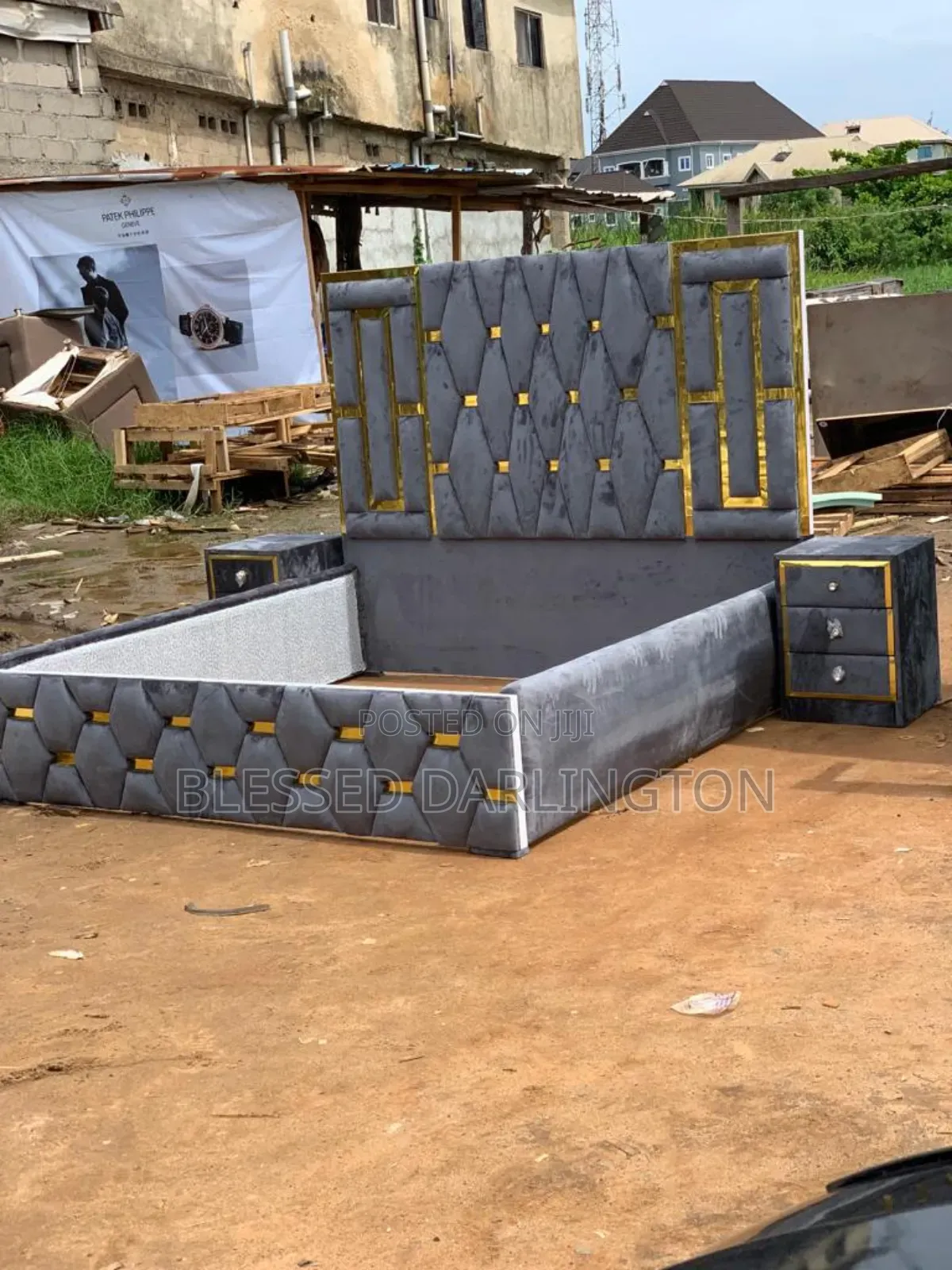 High Standard Design 6by6 Paded Bed Frame