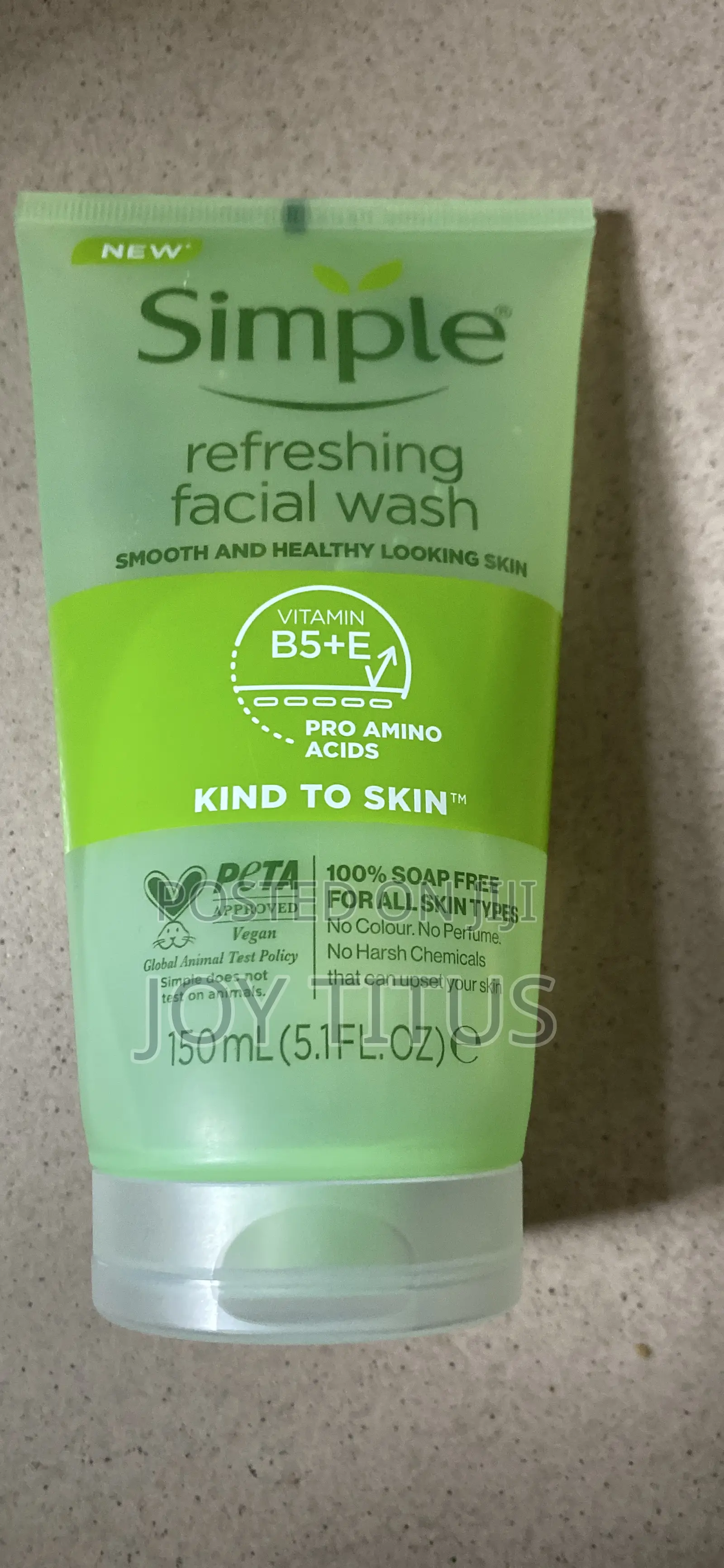 Simple Refreshing Facial Wash (Vit B5+E)