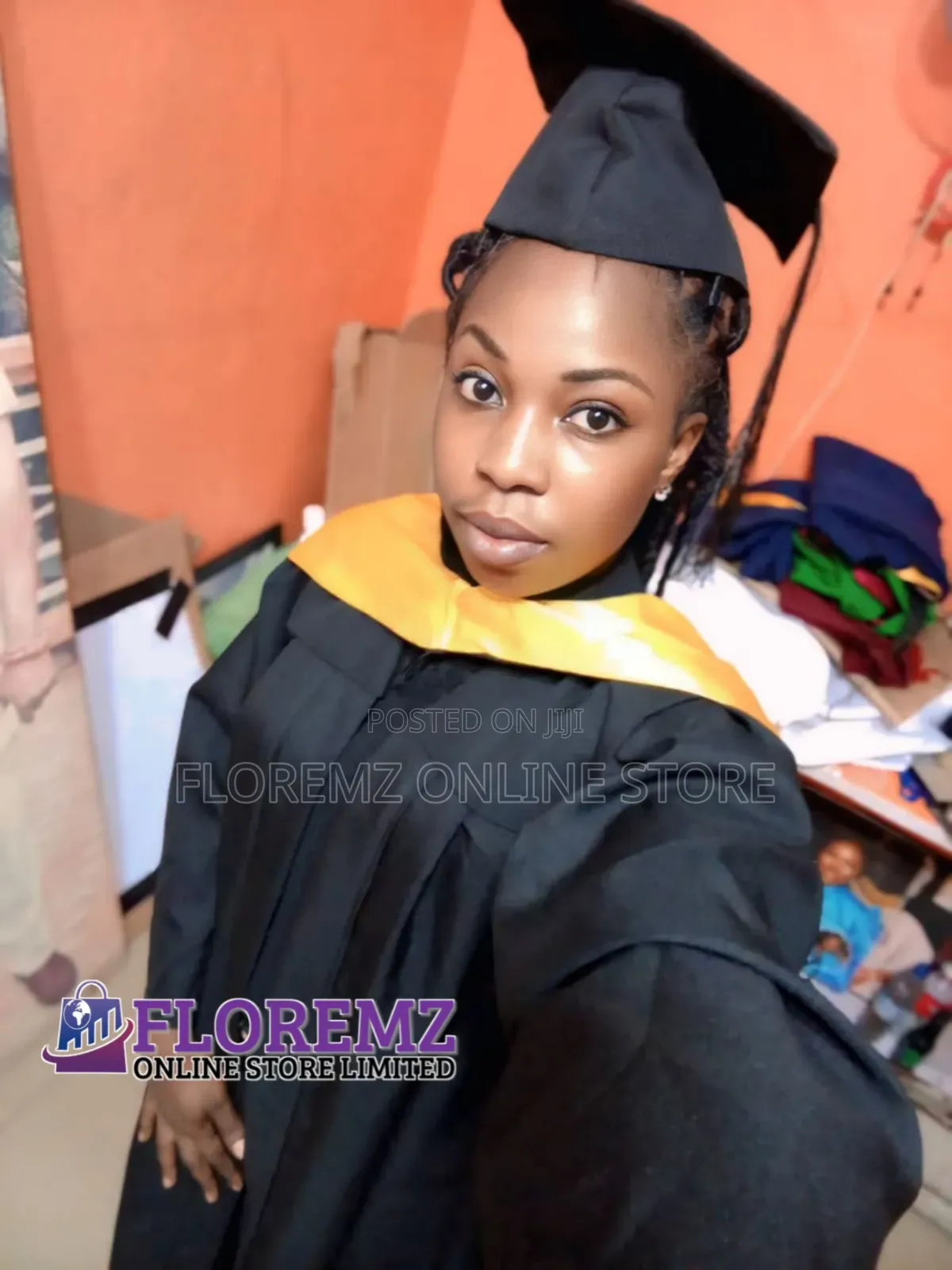 Black Academic Graduation Gown for Rental