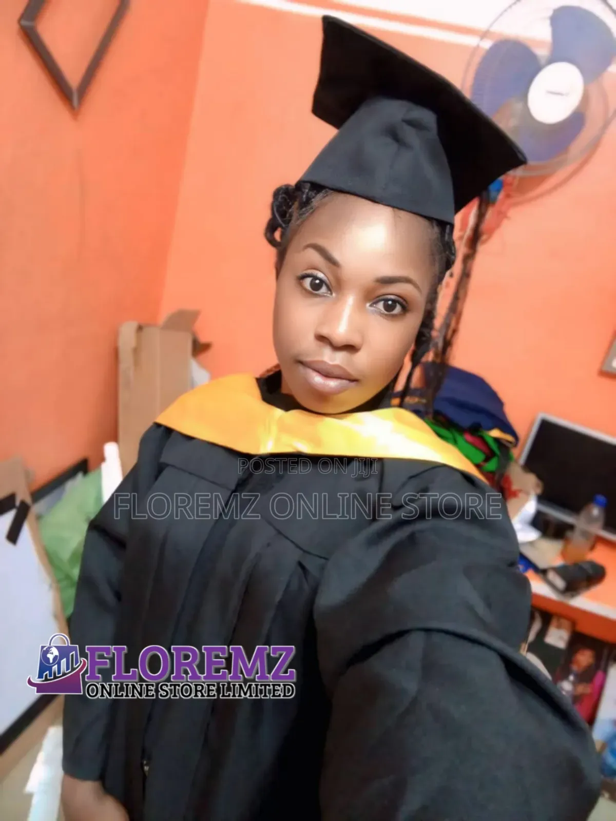 Black Academic Graduation Gown for Rental