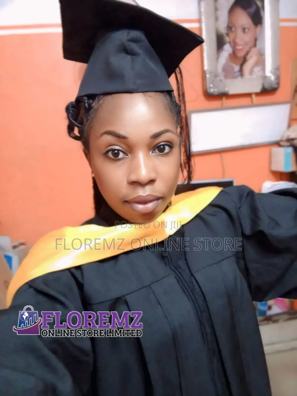 Black Academic Graduation Gown for Rental