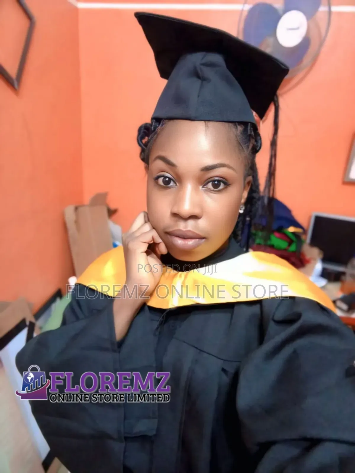 Black Academic Graduation Gown for Rental
