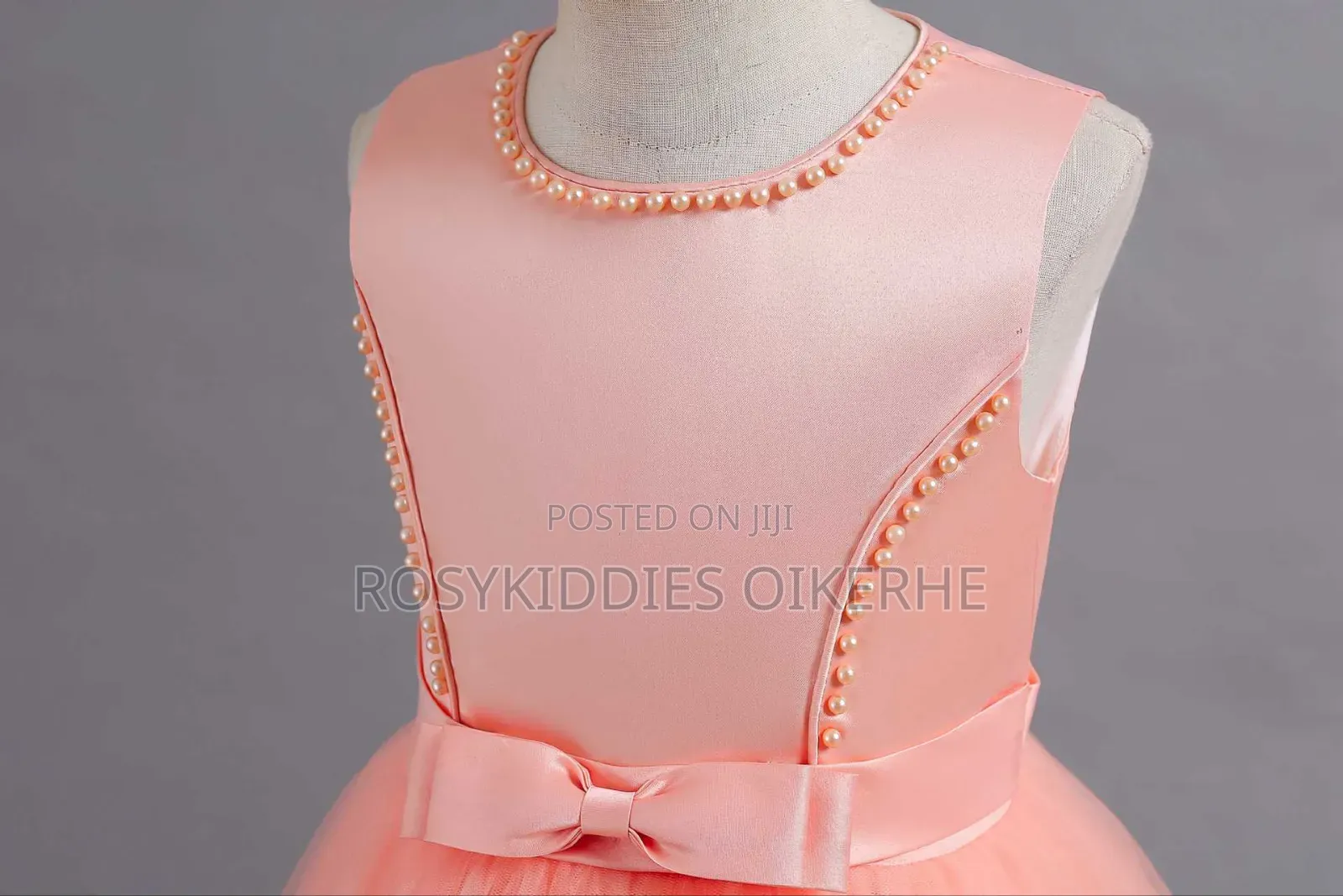 Orange Ball Ceremonial Graduation Dress