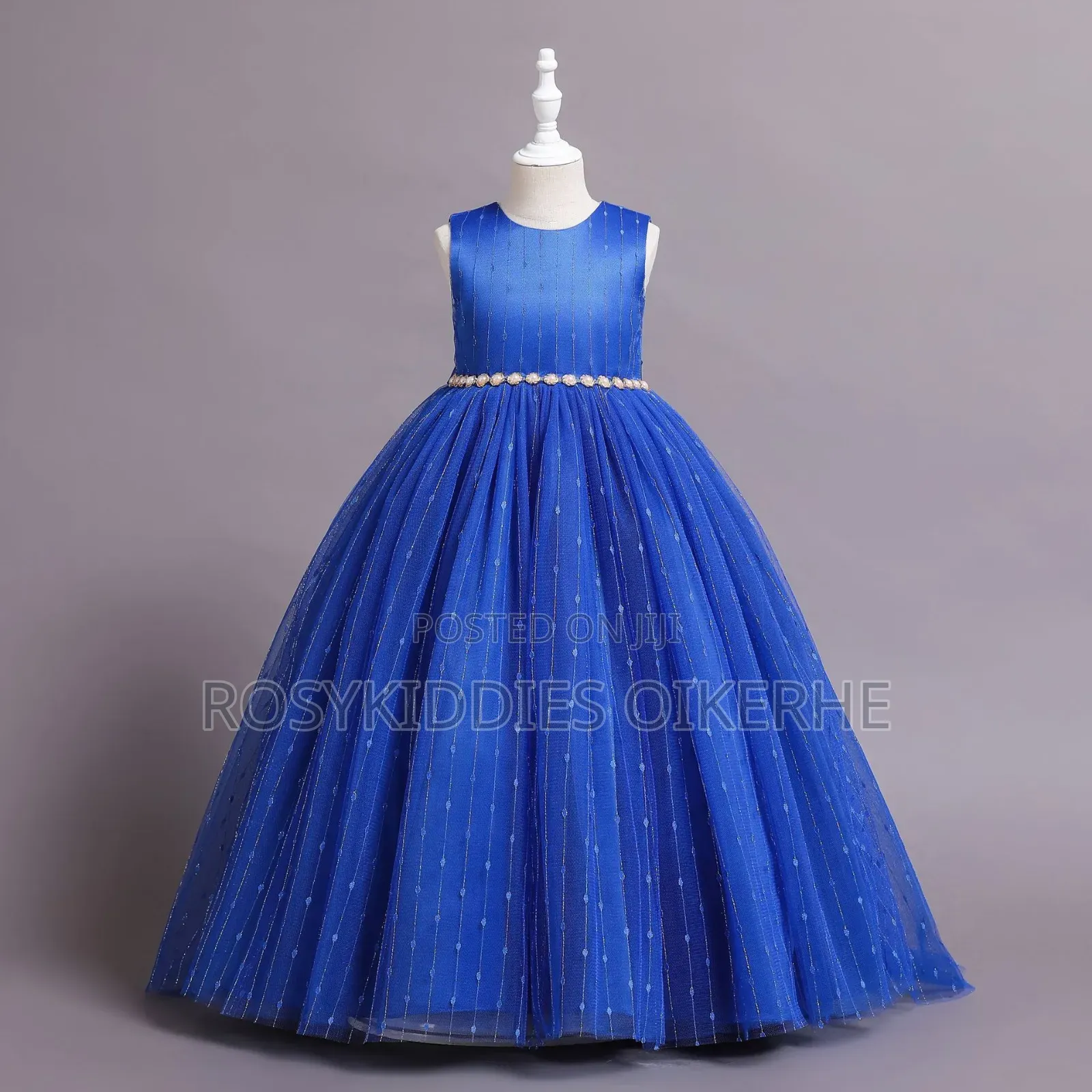 Blue Ceremonial Princess Ball Dress