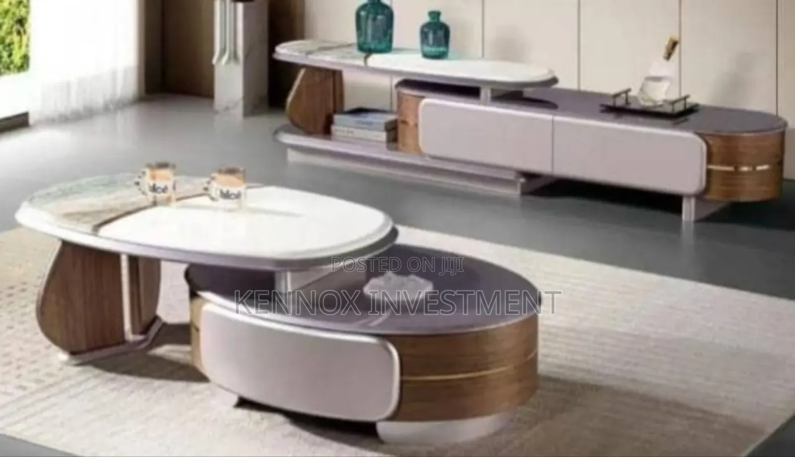 Foreign Designed Center Table and a Spacious Tv Stand