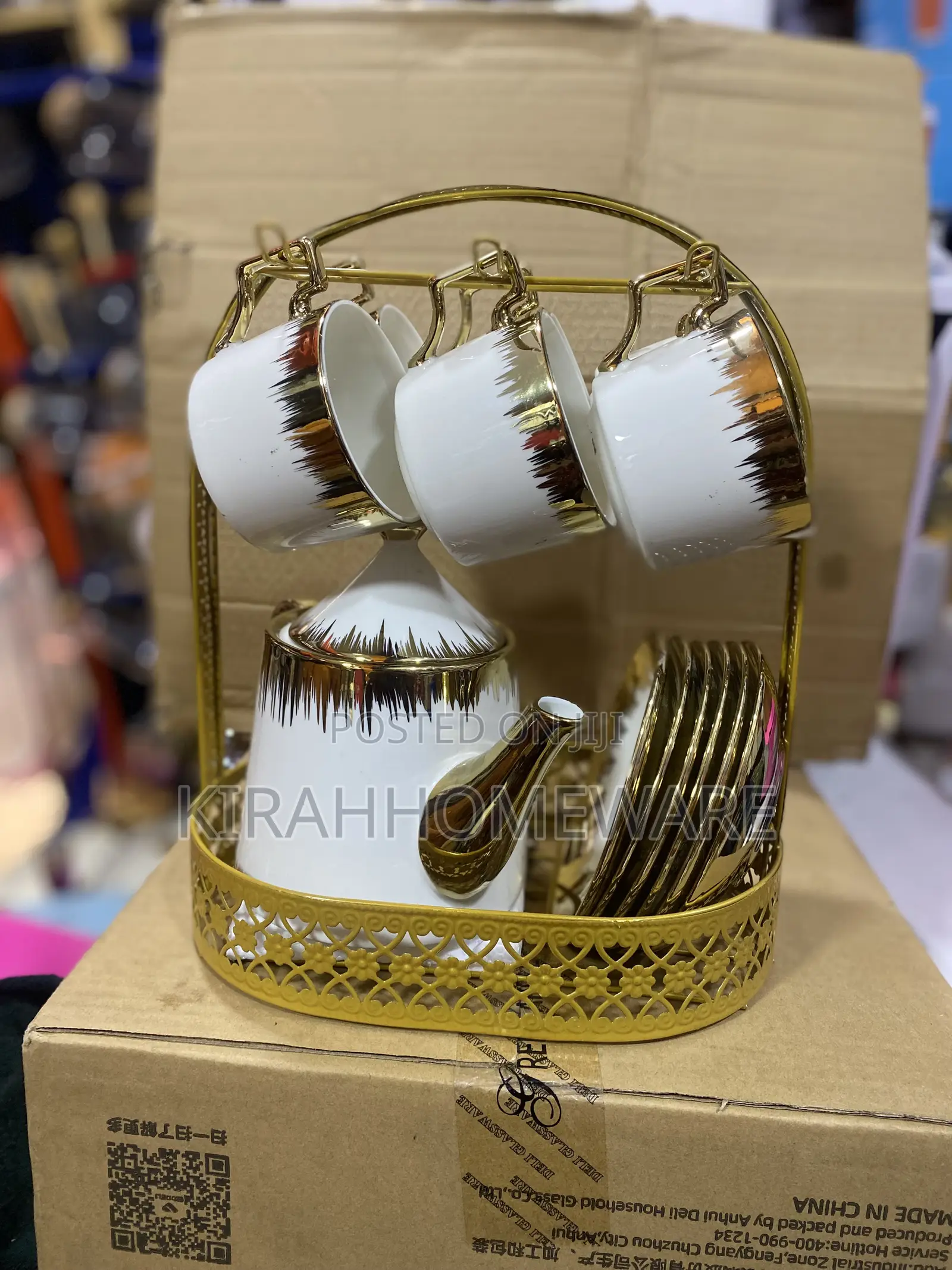 Luxury 13pcs Tea Set With Cup Holder