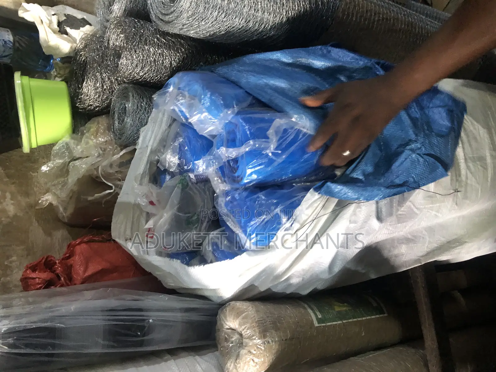 Green, Blue $ White Window Net/Fishing Net
