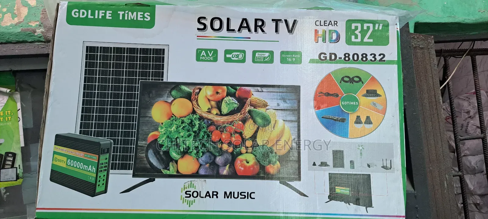 Solar Tv and Light and Fan