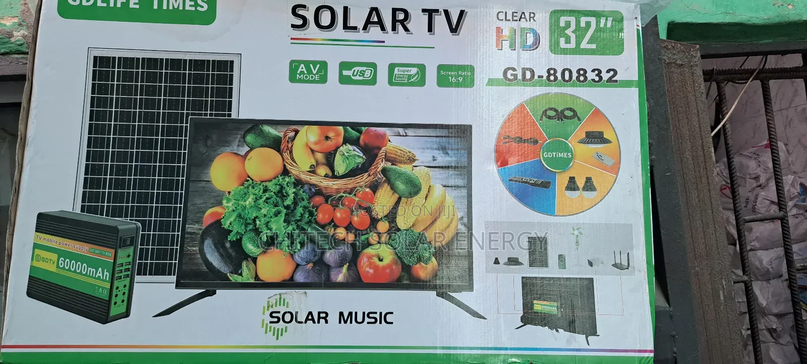 Solar Tv and Light and Fan