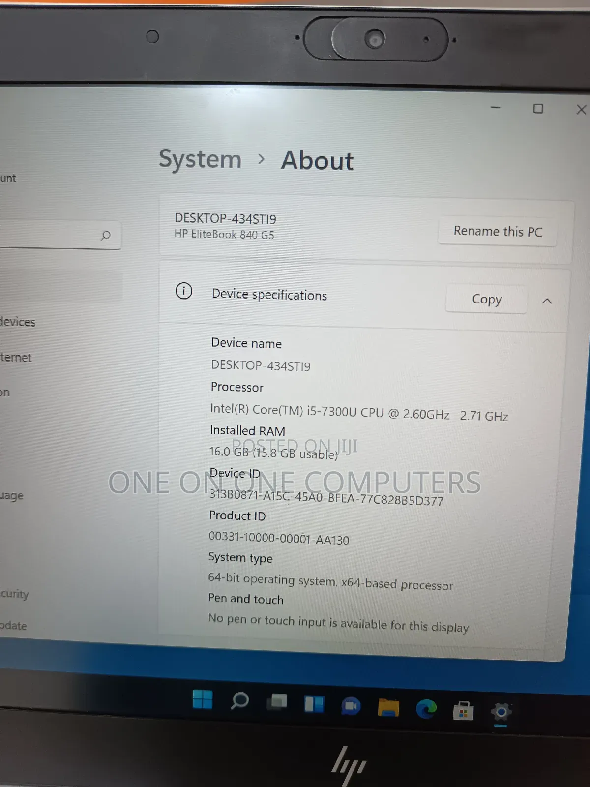 Laptop HP EliteBook 840 G5 16GB Intel Core I5 SSD 256GB