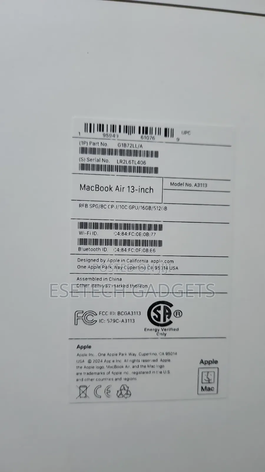 New Apple MacBook Pro 2024 M4 14-inch 16GB Apple M4 Pro SSD 512GB