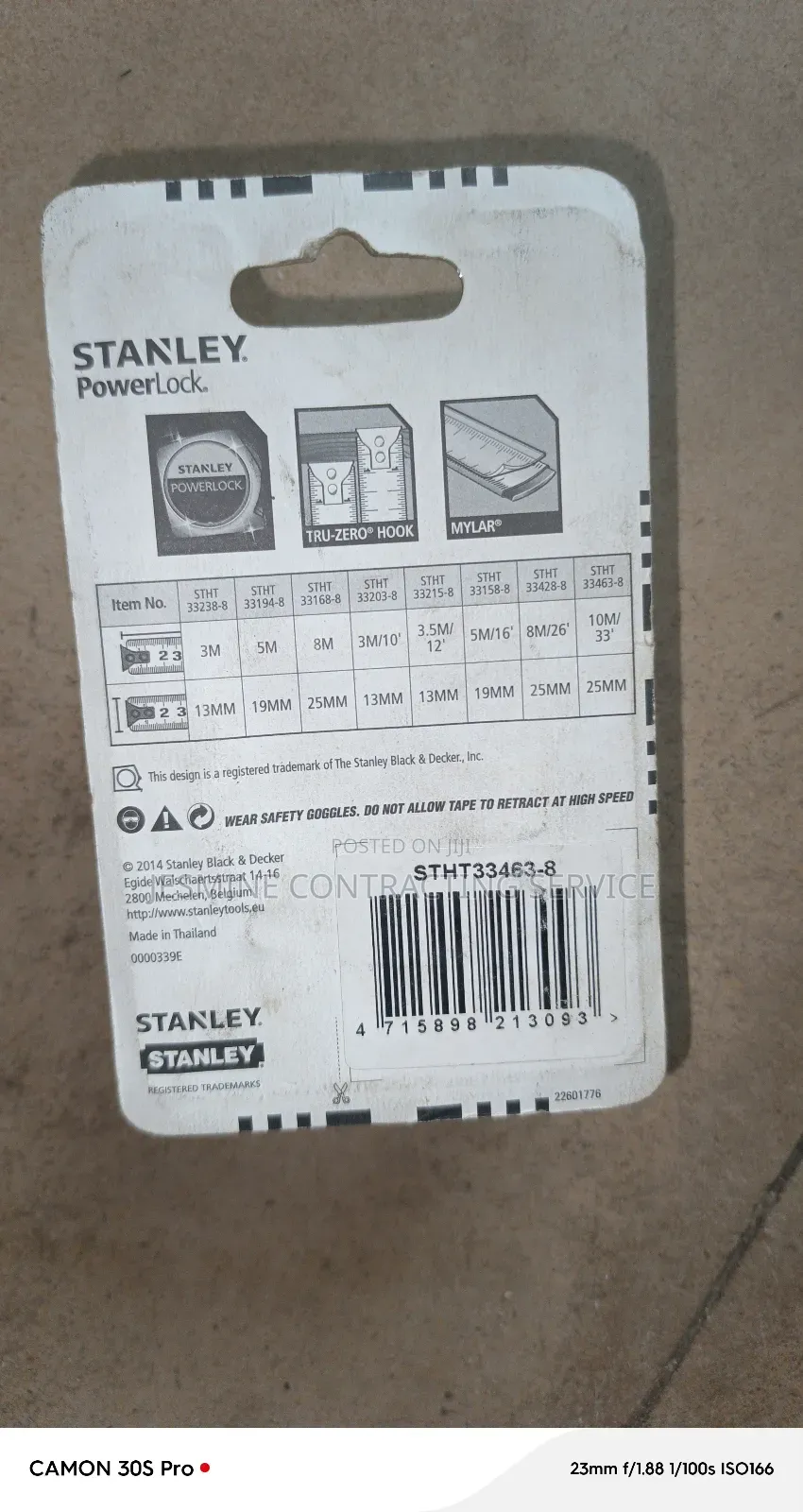 Stanley Measurment10m/33ft