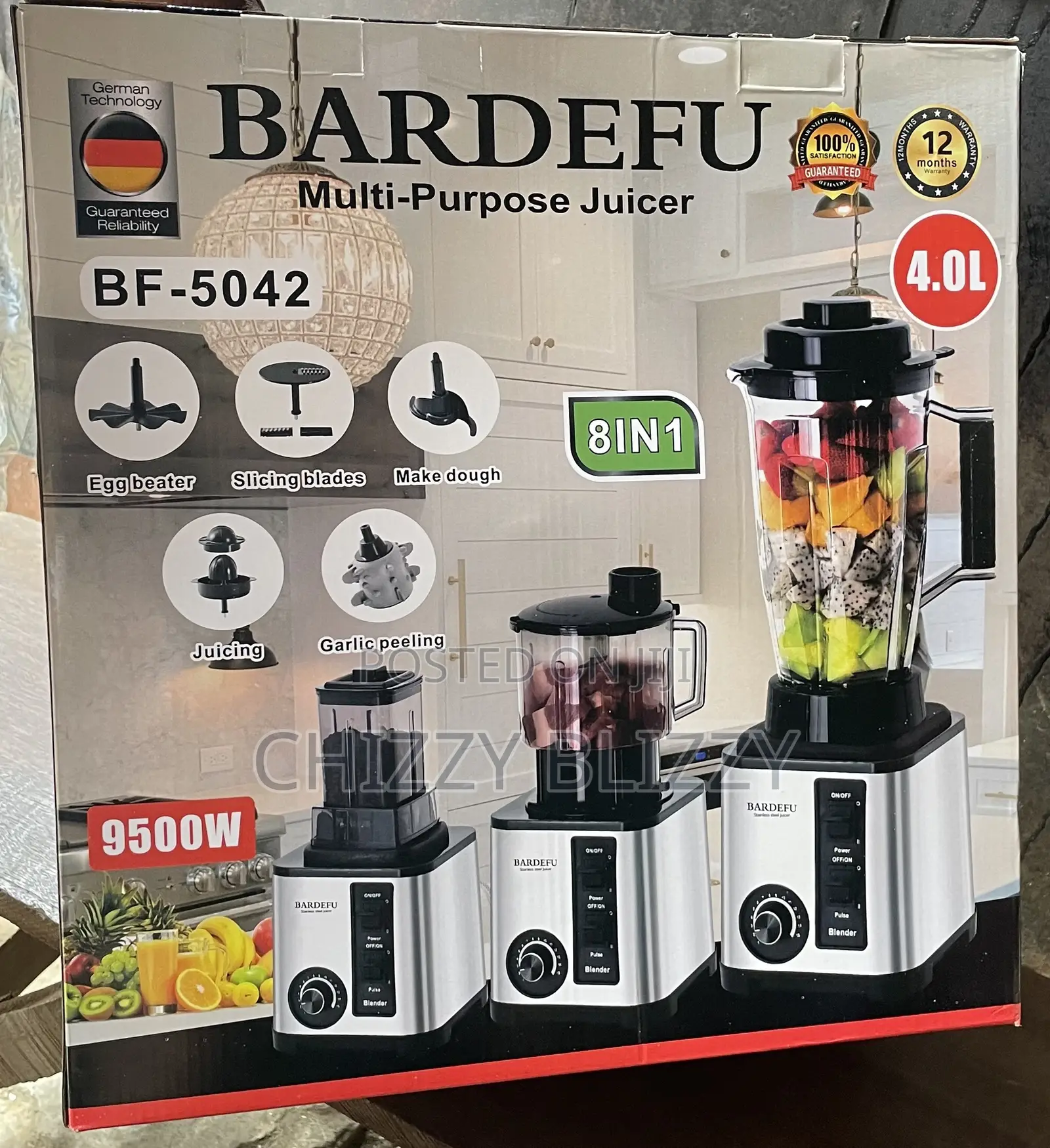 Bardefu 8in1 Multifunctional Blender 4l,9500w