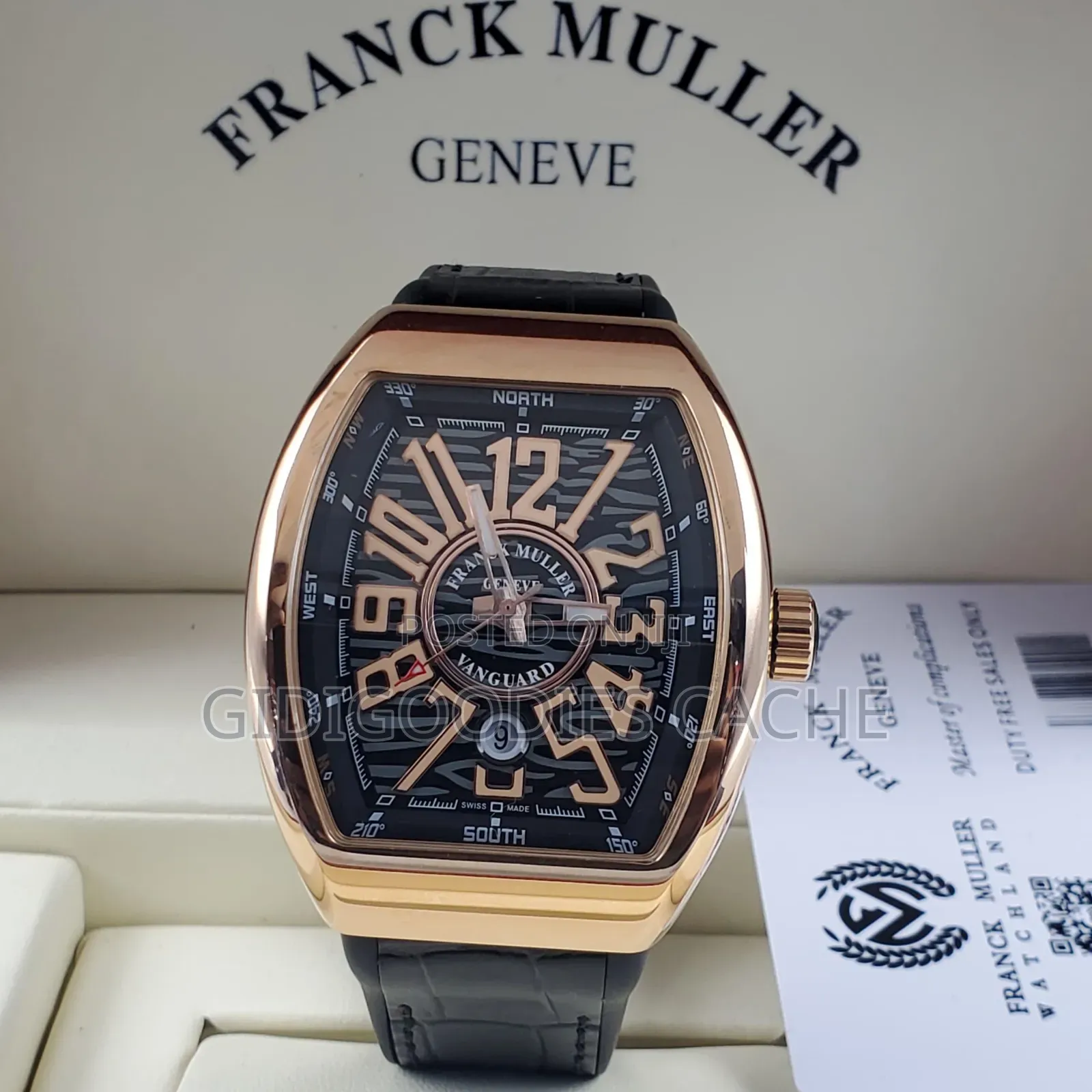 Franck Muller Vanguard Leather Strap Automatic Watch