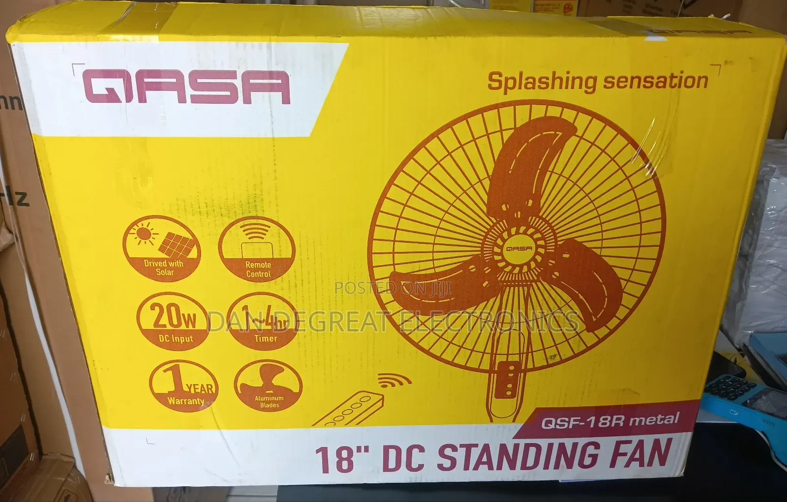 Qasa 18" Dc Standing Fan QSF-18r Metal
